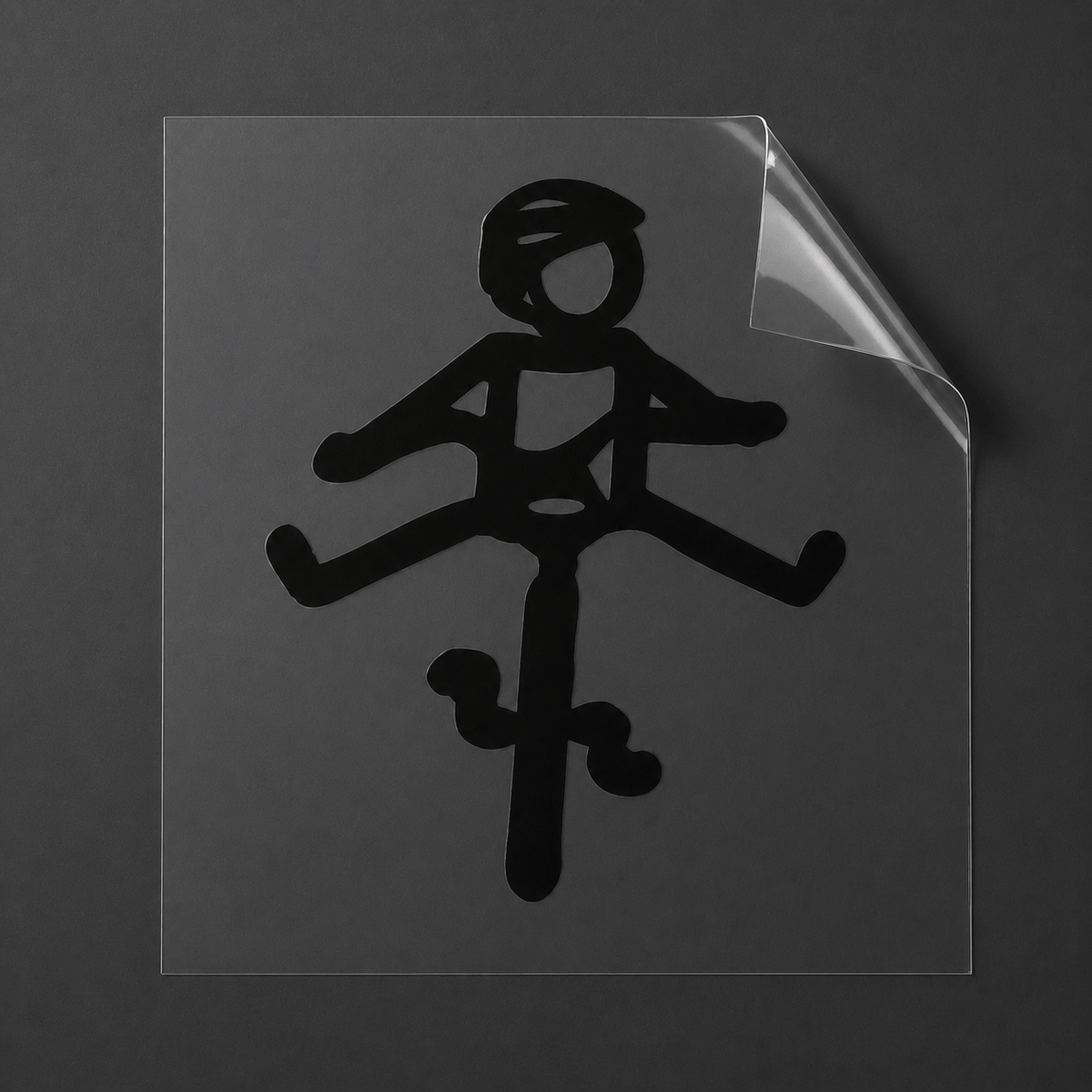 Kleiner Mensch auf Rad mit Helm! HELMut / HELMine Kreativer Vinyl-Aufk