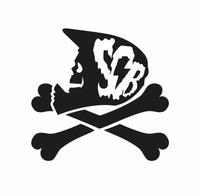 Sons of Battery® - E-MTB Brand & Community Folien & Sticker Schwarz / 5 x 5 cm BREMSENMANN -  FOLIE (Halloween Limited) E-Bike-Community