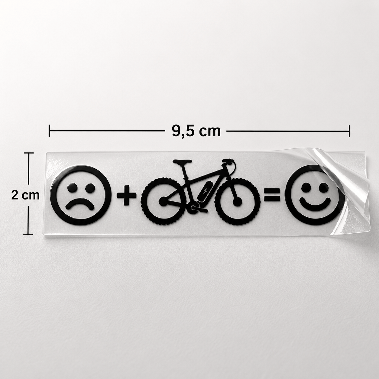 Sons of Battery - E-MTB Brand & Community Folien & Sticker Schwarz Sad + Bike = Happy – UV-Aufkleber für E-Bike & Mountainbike E-Bike-Community