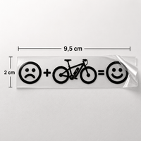 Sons of Battery - E-MTB Brand & Community Folien & Sticker Schwarz Sad + Bike = Happy – UV-Aufkleber für E-Bike & Mountainbike E-Bike-Community