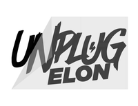 Sons of Battery® - E-MTB Brand & Community Folien & Sticker Schwarz UNPLUG ELON - Anti Elon Sticker E-Bike-Community