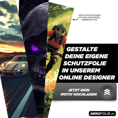 CUSTOM AKKUFOLIE -  Dein einzigartiger persönlicher Akku Sticker