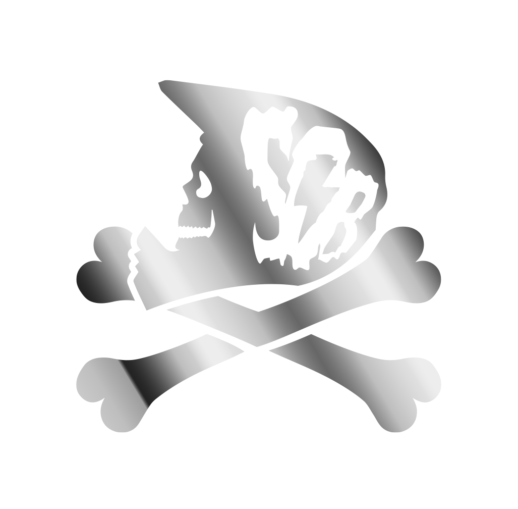 Sons of Battery® - E-MTB Brand & Community Folien & Sticker Silber / 5 x 5 cm BREMSENMANN -  FOLIE (Halloween Limited) E-Bike-Community