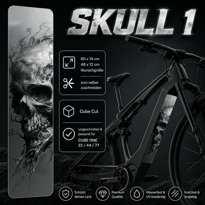 Sons of Battery® - E-MTB Brand & Community Folien & Sticker Skull 1 (Totenkopf Aufkleber) -  Akku Abdeckung Cover Universal / Schutzfolie / für alle E-Bikes E-Bike-Community