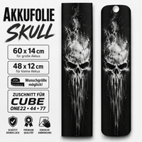 Sons of Battery® - E-MTB Brand & Community Folien & Sticker SKULL / TOTENKOPF  -  Akku Abdeckung Cover Universal / Cube E-Bike-Community