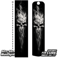 Sons of Battery® - E-MTB Brand & Community Folien & Sticker SKULL / TOTENKOPF  -  Akku Abdeckung Cover Universal / Cube E-Bike-Community