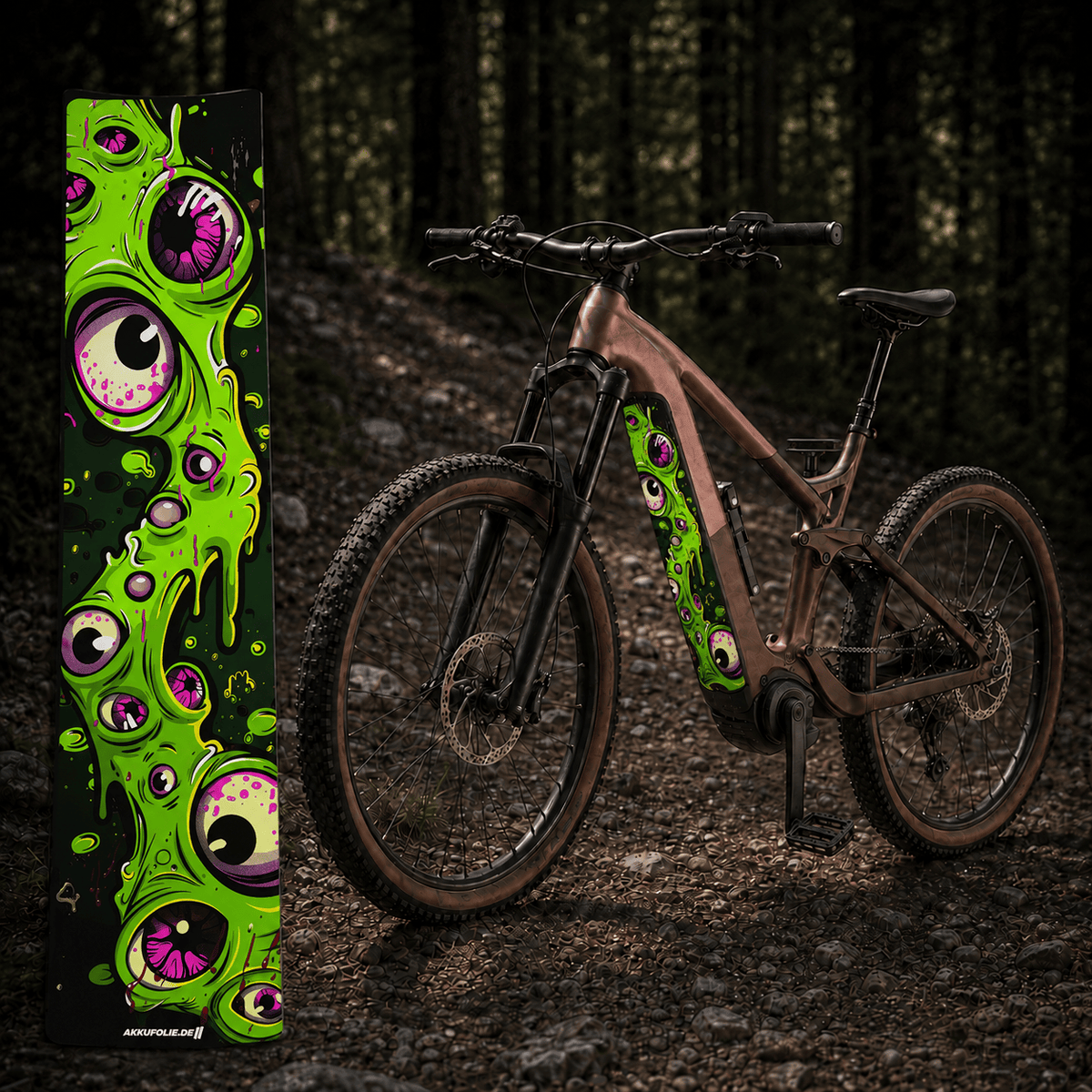 Sons of Battery® - E-MTB Brand & Community Folien & Sticker Slime 1–2 – E-Bike Akku Sticker & Schutzfolie | Universal, Wunschgröße & CUBE Cut E-Bike-Community