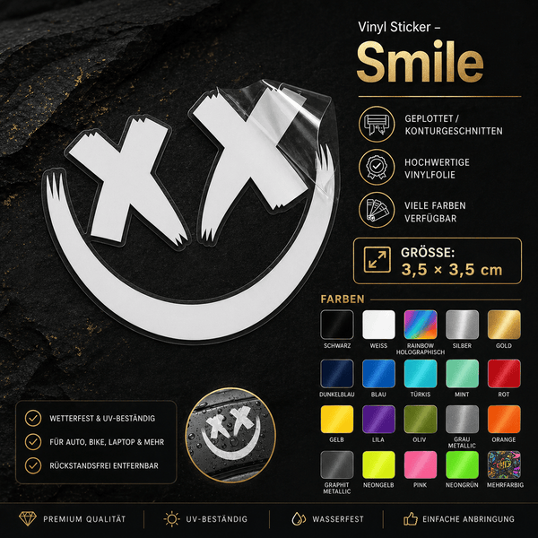 Sons of Battery® - E-MTB Brand & Community Folien & Sticker SMILE - Kreativer Vinyl-Aufkleber E-Bike-Community
