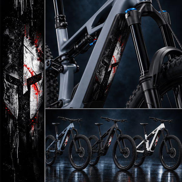 Sons of Battery® - E-MTB Brand & Community Folien & Sticker Sparta – E-Bike Akku Sticker & Schutzfolie | Universal & Wunschgröße E-Bike-Community