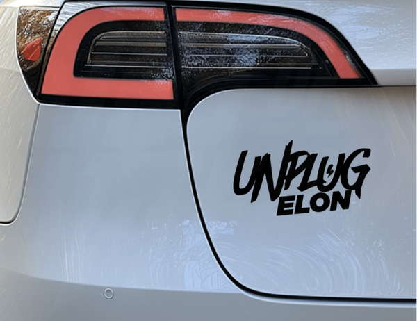 Sons of Battery® - E-MTB Brand & Community Folien & Sticker UNPLUG ELON - Anti Elon Sticker E-Bike-Community