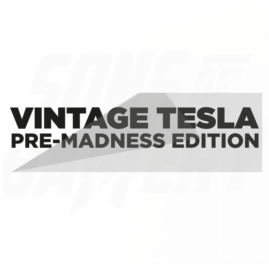 Sons of Battery® - E-MTB Brand & Community Folien & Sticker VINTAGE TESLA – PRE-MADNESS EDITION | Premium Vinyl Sticker E-Bike-Community