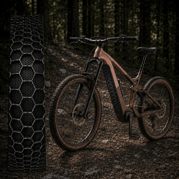 Sons of Battery® - E-MTB Brand & Community Folien & Sticker Waben – E-Bike Akku Sticker & Schutzfolie | Universal, Wunschgröße & CUBE Cut E-Bike-Community