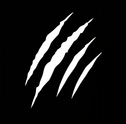 Sons of Battery® - E-MTB Brand & Community Folien & Sticker Weiß / 15 x 18 cm Kratzer / Klaue / Monster E-Bike-Community