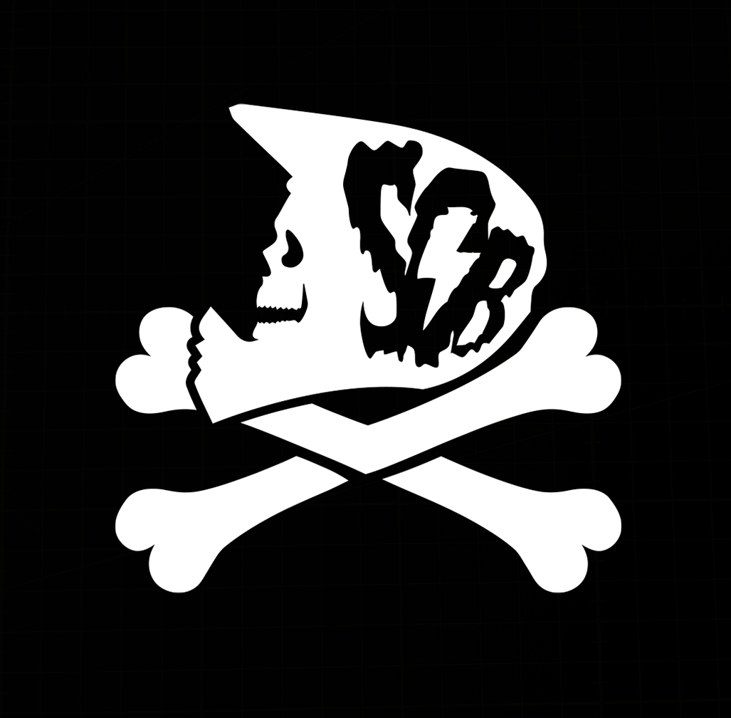 Sons of Battery® - E-MTB Brand & Community Folien & Sticker Weiß / 5 x 5 cm BREMSENMANN -  FOLIE (Halloween Limited) E-Bike-Community