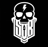 Sons of Battery® - E-MTB Brand & Community Folien & Sticker Weiß (Glanz) / 11 x 7 cm Skullgang - SoB - Folienaufkleber E-Bike-Community