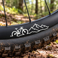 Sons of Battery® - E-MTB Brand & Community Folien & Sticker Weiß Mountain Ride – MTB Felgen Folienaufkleber 8 x 1,5 cm E-Bike-Community
