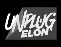Sons of Battery® - E-MTB Brand & Community Folien & Sticker Weiß UNPLUG ELON - Anti Elon Sticker E-Bike-Community