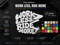Sons of Battery® - E-MTB Brand & Community Folien & Sticker WORK LESS, RIDE MORE - Kreativer Vinyl-Aufkleber E-Bike-Community