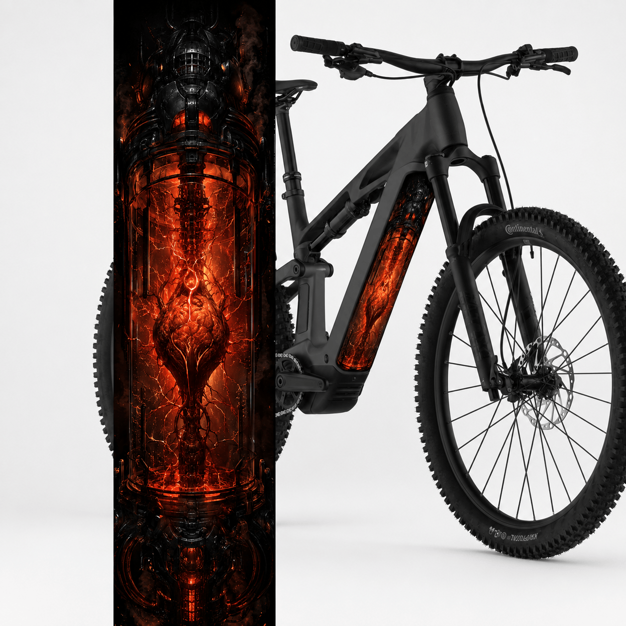 Sons of Battery® - E-MTB Brand & Community Folien & Sticker Wunschgröße / Reaktor 3 Reaktor -  Akku Abdeckung Cover Universal / Schutzfolie / für alle E-Bikes E-Bike-Community
