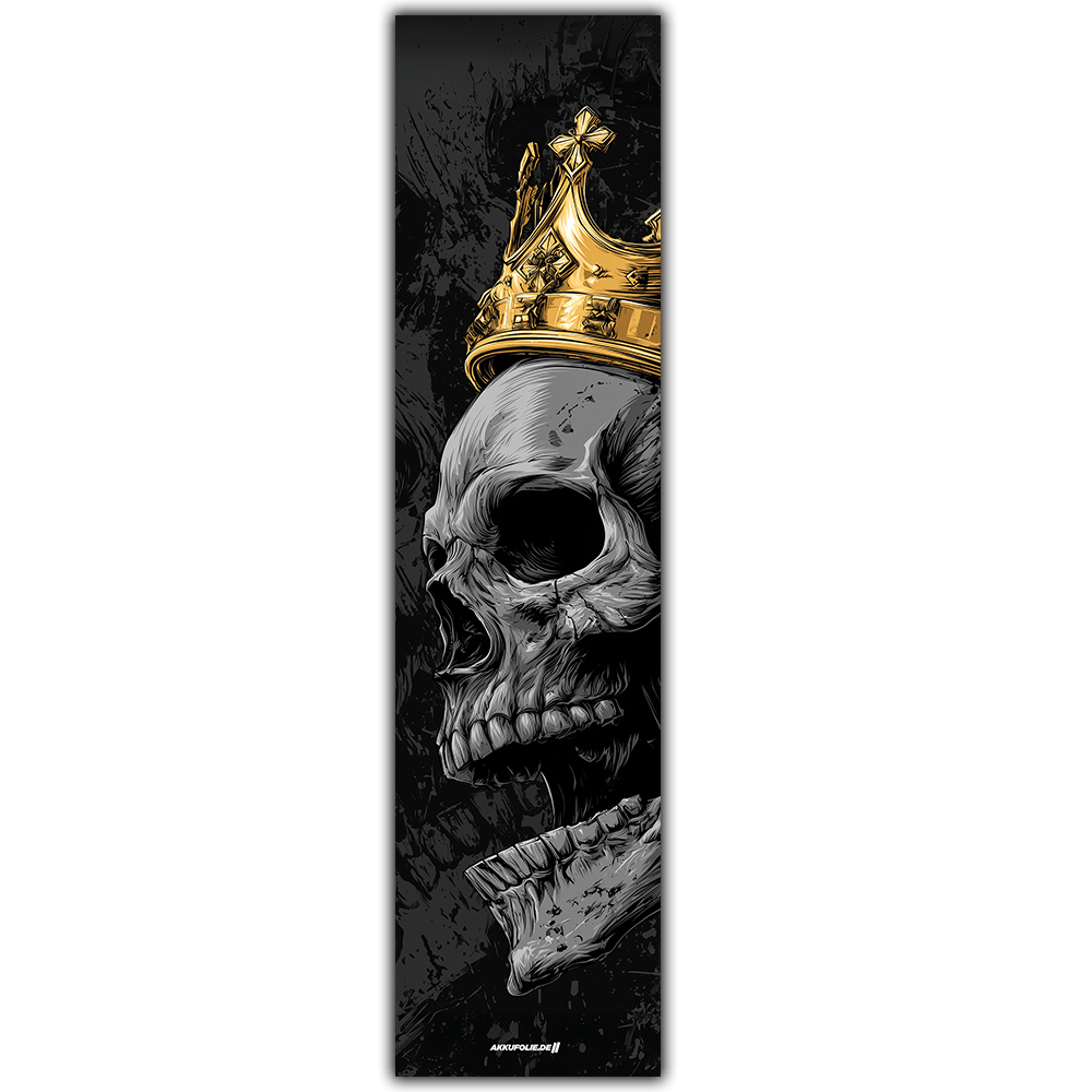 Sons of Battery® - E-MTB Brand & Community Folien & Sticker Wunschgröße / Totenkopf Krone 1 Totenkopf Krone -  Akku Abdeckung Cover Sticker Universal / Schutzfolie / für alle E-Bikes, Cube co. E-Bike-Community