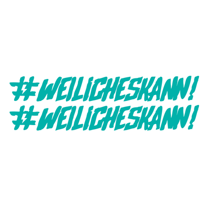 Sons of Battery - E-MTB Brand & Community Folien Türkis #WEILiCHESKANN - Folienaufkleber 2er E-Bike-Community