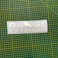 Sons of Battery - E-MTB Brand & Community Folien und Sticker 10 x 3 cm / Weiß (Glanz) Range Extender - Vinyl Folie E-Bike-Community