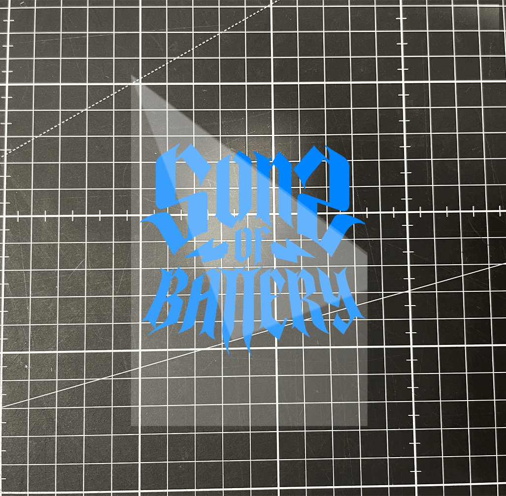 Sons of Battery® - E-MTB Brand & Community Folien und Sticker Blau / 5.6 x 6 cm SOB STYLE - 2 Größen, viele Farben - Bike Sticker E-Bike-Community