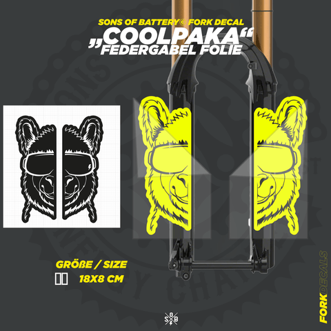 Coolpaka - suspension fork vinyl sticker