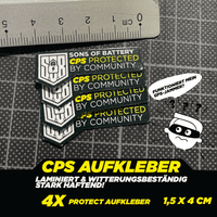 Sons of Battery - E-MTB Brand & Community Folien und Sticker CPS PROTECTION Sticker 4er Pack - SoB - E-Bike-Community