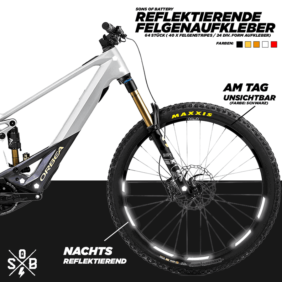 E-Bike / Mountainbike-Felgenaufkleber