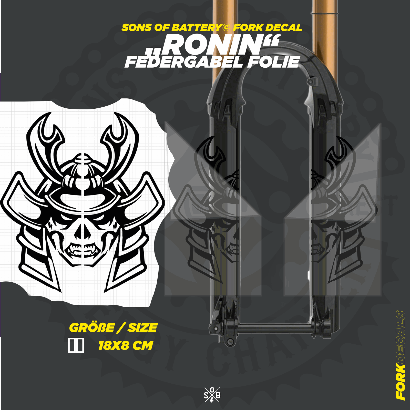 Dcor Stickerset Gabel Aufkleber Fork Decal WP