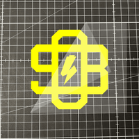 Sons of Battery® - E-MTB Brand & Community Folien und Sticker Neongelb Vintage SoB - 4x4 E-Bike-Community
