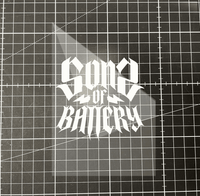 Sons of Battery® - E-MTB Brand & Community Folien und Sticker Weiß / 5.6 x 6 cm SOB STYLE - 2 Größen, viele Farben - Bike Sticker E-Bike-Community