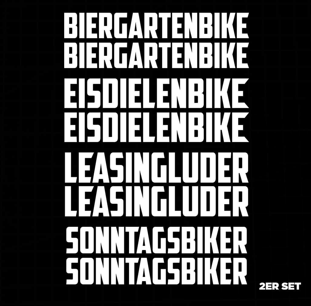 Sons of Battery - E-MTB Brand & Community Folien Weiss / Eisdielenbike EISDIELENBIKE / BIERGARTENBIKE / SONNTAGSBIKE / LEASINGLUDER E-Bike-Community