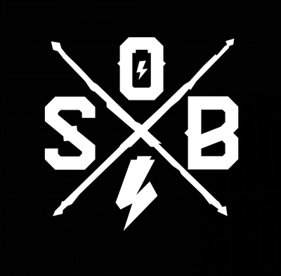 Sons of Battery - E-MTB Brand & Community Folien Weiß (Glanz) Cross Folienaufkleber - SoB - E-Bike-Community