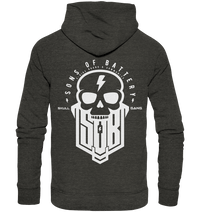 Sons of Battery® - E-MTB Brand & Community Hoodies Dark Heather Grey / XS SoB Skullgang White - Organic Hoodie E-Bike-Community