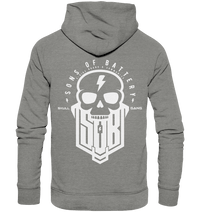 Sons of Battery® - E-MTB Brand & Community Hoodies Mid Heather Grey / XS SoB Skullgang White - Organic Hoodie E-Bike-Community