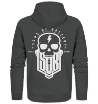 Sons of Battery® - E-MTB Brand & Community Jacken/ Zipper Anthracite / S SoB Skullgang White - Organic Zipper E-Bike-Community