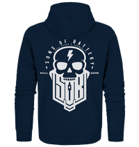 Sons of Battery® - E-MTB Brand & Community Jacken/ Zipper French Navy / S SoB Skullgang White - Organic Zipper E-Bike-Community