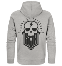 Sons of Battery® - E-MTB Brand & Community Jacken/ Zipper Heather Grey / S SoB Skullgang - Organic Zipper E-Bike-Community
