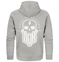 Sons of Battery® - E-MTB Brand & Community Jacken/ Zipper Heather Grey / S SoB Skullgang White - Organic Zipper E-Bike-Community
