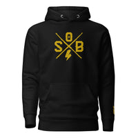 Sons of Battery® - E-MTB Brand & Community S Gestickter SoB Cross (Brust, Arm, Nacken(DTG)) Unisex-Kapuzenpullover E-Bike-Community