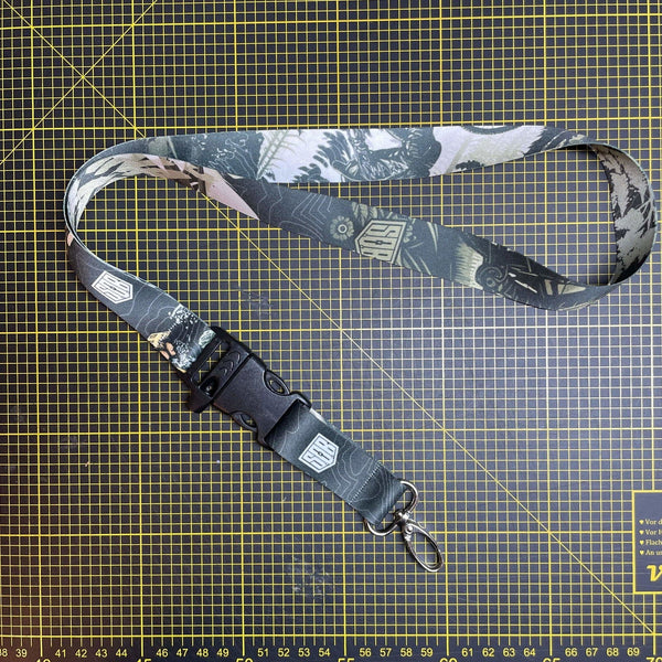 Sons of Battery - E-MTB Brand & Community Schlüsselanhänger Sons of Battery - Shred or Alive -  Hochwertiges Schlüsselband / Lanyard mit Notfall Pfeife E-Bike-Community