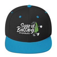 Sons of Battery® - E-MTB Brand & Community Schwarz/ Blaugrün Batt Boy for Life - Snapback-Cap E-Bike-Community