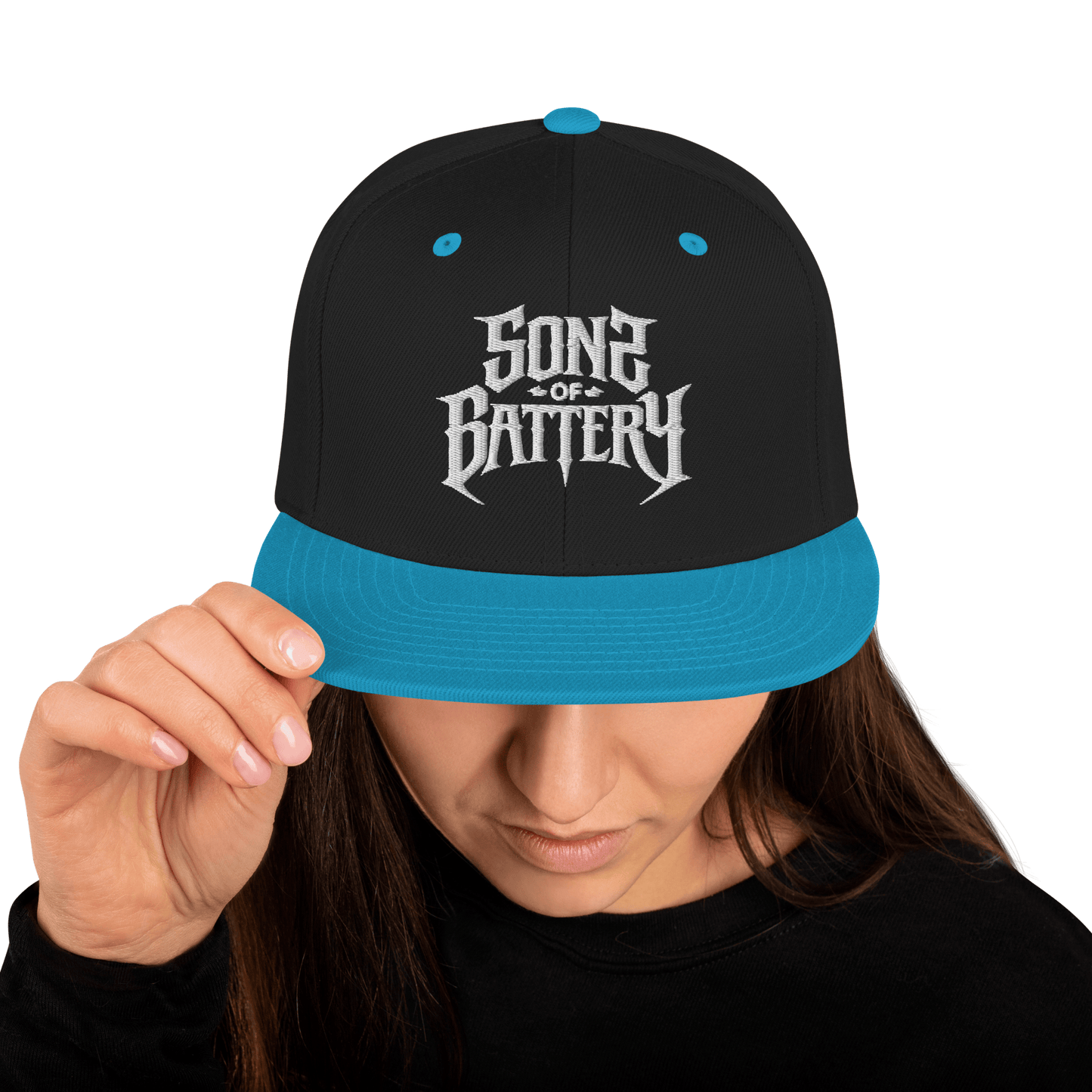 Sons of Battery® - E-MTB Brand & Community Schwarz/ Blaugrün Sons of Battery 2 Snapback-Cap E-Bike-Community