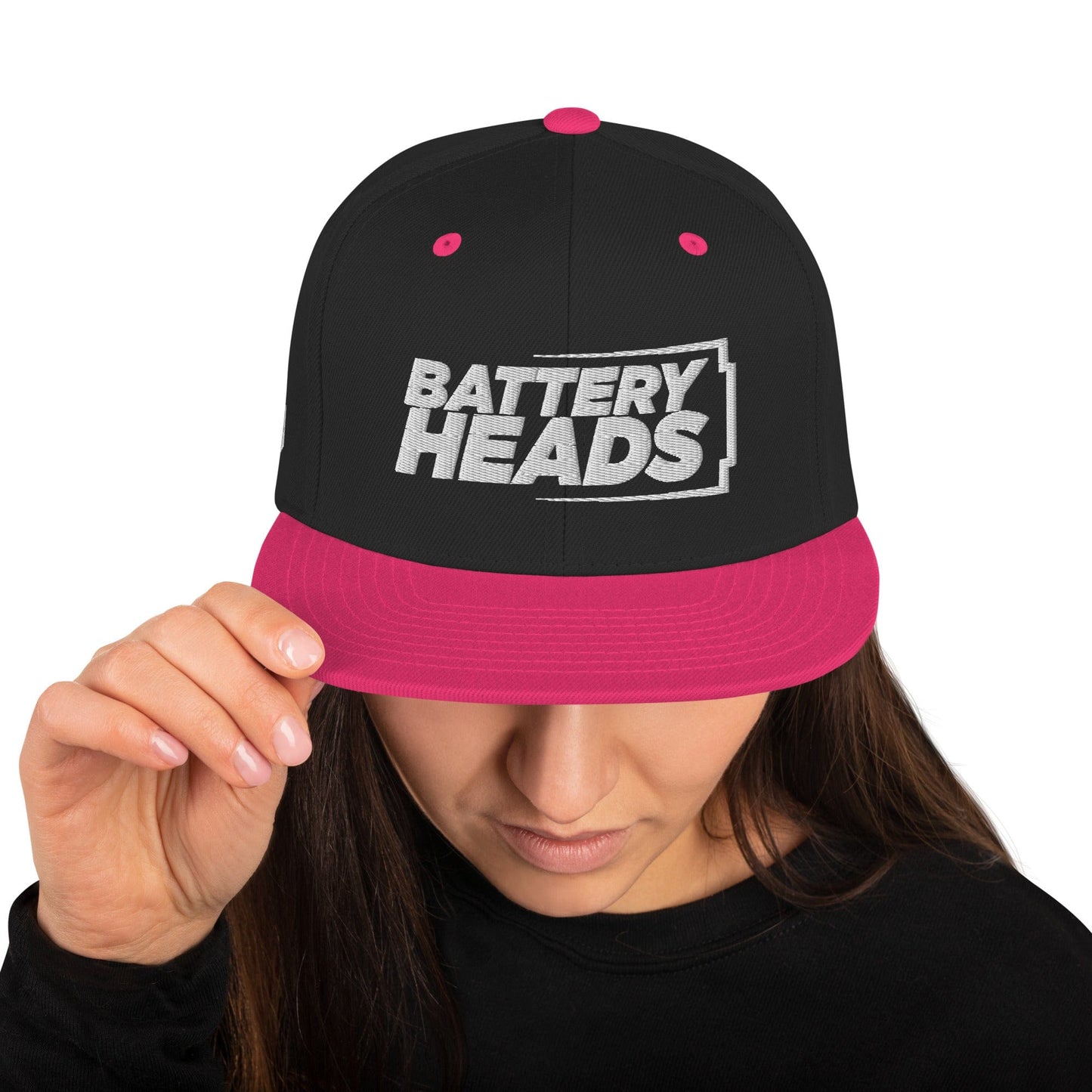 Sons of Battery® - E-MTB Brand & Community Schwarz/ Neonpink Battery Heads - Snapback-Cap E-Bike-Community