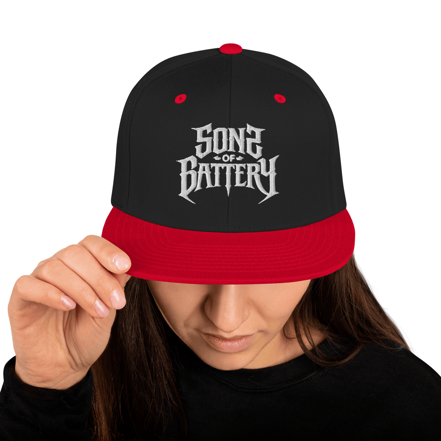 Sons of Battery® - E-MTB Brand & Community Schwarz/ Rot Sons of Battery 2 Snapback-Cap E-Bike-Community