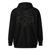 Sons of Battery® - E-MTB Brand & Community Schwarz / S Cross - Unisex Heavy-Blend Zip Hoodie E-Bike-Community