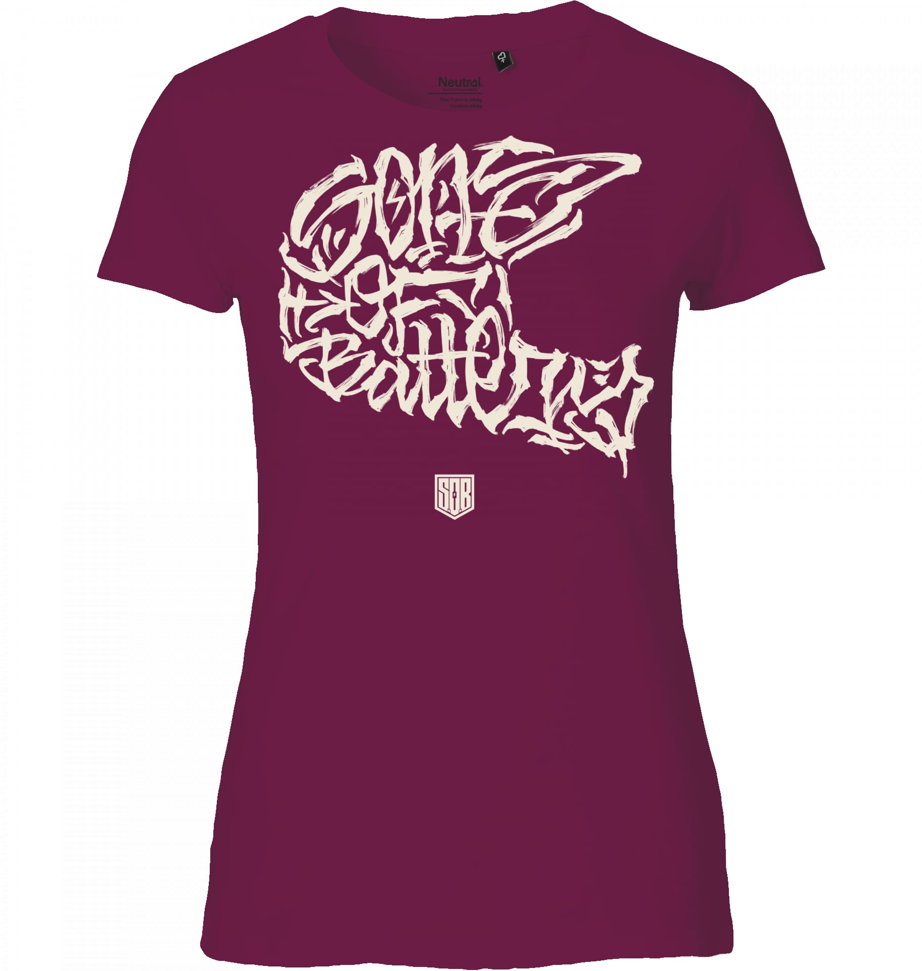 Sons of Battery® - E-MTB Brand & Community Shirt Bordeaux / XS The Power of Movement - Front Print Ladies Fit E-Bike-Community