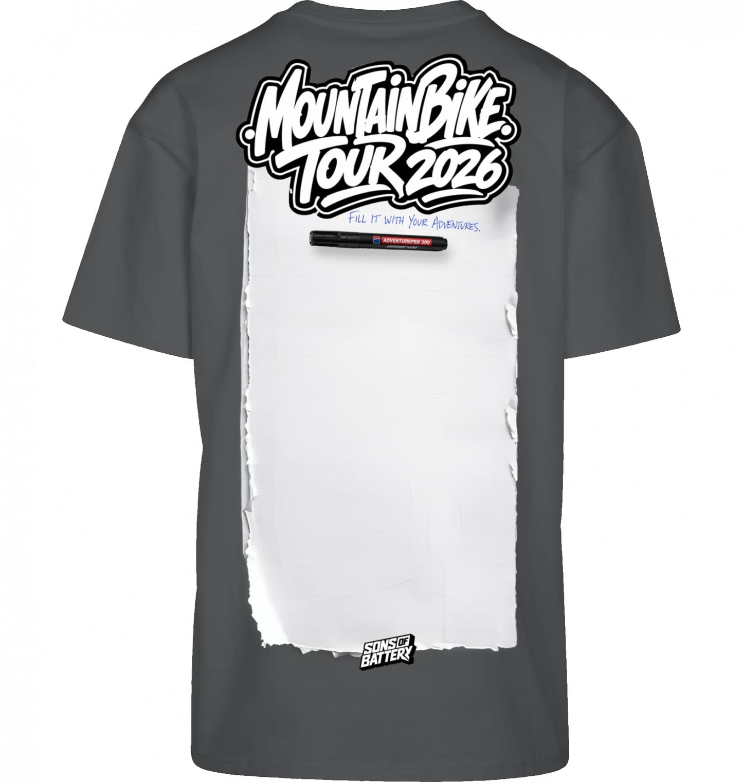 Sons of Battery® - E-MTB Brand & Community Shirt Dark Grey / XS Mountainbike Tourshirt 2026 - BYB - High Quality Premium Big Print E-Bike-Community